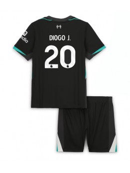 Liverpool Diogo Jota #20 Auswärts Trikotsatz für Kinder 2024-25 Kurzarm (+ Kurze Hosen)